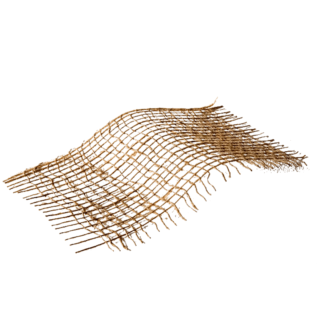 Produktfoto eines Teilstücks des natürlichen, braunen Armierungsgewebe Jute